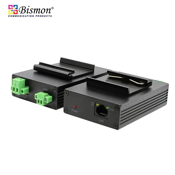 DIN-Rail Ethernet Extender IP Over 2-wire 100Mbps 600M